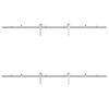 vidaXL Sliding Door Hardware Kit 200 cm Stainless Steel Silver