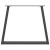 vidaXL Dining Table Legs V-Shape 3 pcs Anthracite 70x(72-73.3) cm Steel