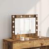 vidaXL Vanity Mirror with LED Strip Lights Old Wood 60 x 45 x 18 cm