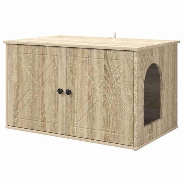 vidaXL Cat House Sonoma 85 x 55 x 50.5 cm Engineered Wood