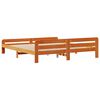 vidaXL Bed Frame without Mattress Wax Brown 200x200 cm Solid Wood Pine