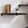 vidaXL Wall Shelf Dark Brown 60x60x(2-6) cm Treated Solid Wood Oak