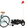 vidaXL Bike Trailer Black Oxford Fabric and Iron
