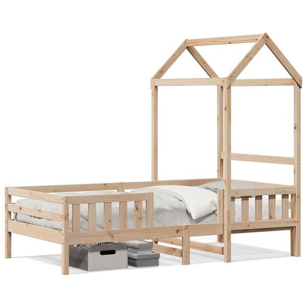 vidaXL Bed Frame with Roof without Mattress 100x200 cm