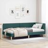vidaXL Corner Bed Frame Dark Green 100 cm x 200 cm Velvet
