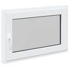 vidaXL Basement Window "RISOR" 90x50 cm Tilt&Turn DIN Right White