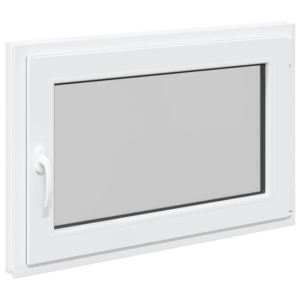 vidaXL Basement Window "RISOR" 90x50 cm Tilt&Turn DIN Right White