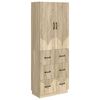 vidaXL Cabinet Set 2 pcs 66 x 34.5 x 87 cm Engineered Wood Sonoma Oak