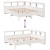 vidaXL Bookcase Bed without Mattress White 160x200 cm Solid Wood Pine