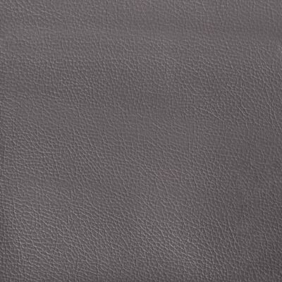 vidaXL Bed Frame with Headboard Grey 200x200 cm Faux Leather