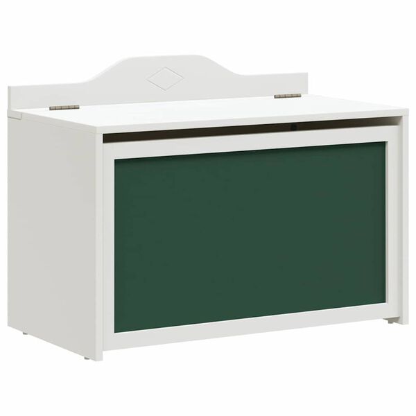 vidaXL Box with Storage and Chalkboard Front with Storage ROROS White