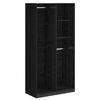 vidaXL Wardrobe with Shelf Black oak 100 x 50 x 200 cm Engineered Wood