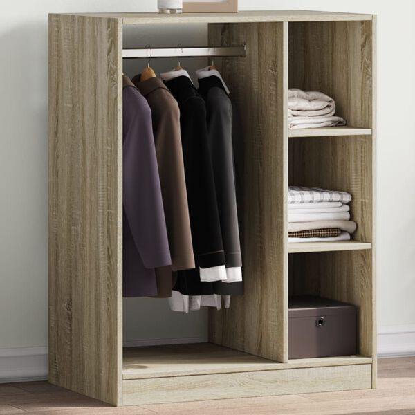 vidaXL Wardrobe Sonoma Oak 77x48x102 cm Engineered Wood