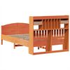 vidaXL Bookcase Bed without Mattress Wax Brown 135x190 cm Double Solid Wood Pine