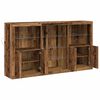 vidaXL LED Sideboard Old Wood 181.5 x 37 x 100 cm Engineered Wood