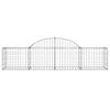 vidaXL Arched Gabion Baskets 2 pcs 200x50x40/60 cm Galvanised Iron