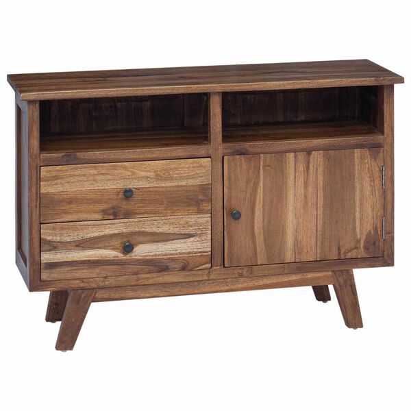 vidaXL Sideboard with Drawer Natural 100 x 30 x 68 cm Solid Teak Wood