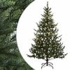 vidaXL Artificial Hinged Christmas Tree 180 cm 300 LEDs Warm White