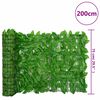 vidaXL Balcony Screen with Green Leaves 200x75 cm