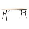 vidaXL Dining Table Y-Frame 200x100x75 cm Solid Wood Pine and Steel