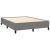 vidaXL Bed Frame without Mattress Dark Grey 135x190 cm Double Double Fabric