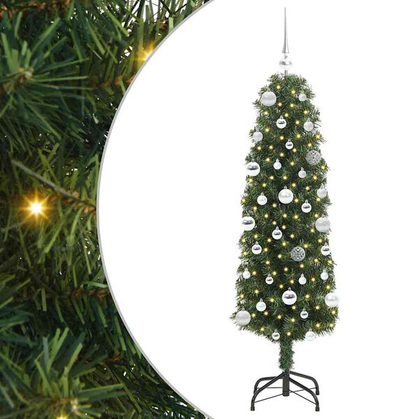 vidaXL Artificial Christmas Tree with 150 LEDs with Stand Green 150 cm