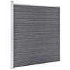 vidaXL WPC Fence Set 4 Square + 1 Slanted 792x186 cm Grey