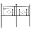 vidaXL Metal Headboard Black 140 cm