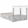 vidaXL Bed Frame Concrete Grey 120 x 190 cm Engineered Wood