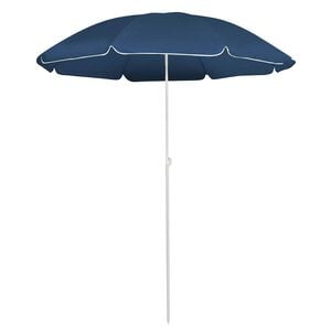 vidaXL Garden Parasol with Steel Pole Blue 180 cm