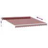 vidaXL Automatic Retractable Awning Burgundy 400x300 cm