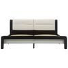 vidaXL Bed Frame with Headboard Black 218 x 132 x 86.5 cm Faux Leather