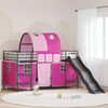 vidaXL Kids'Loft Bed Frame Black and Pink 79.5 x 200 cm Metal
