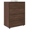 vidaXL Storage Cabinets 2 pcs Brown Oak 80 x 48 x 105 cm