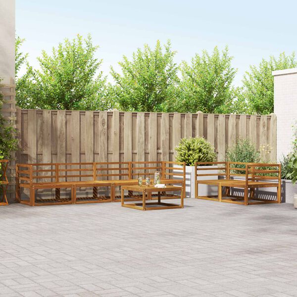 vidaXL Outdoor Sofa Set 7 pcs Natural Solid Acacia Wood