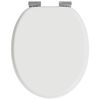 vidaXL Toilet Seat 2 pcs White 44 x 38 cm MDF board