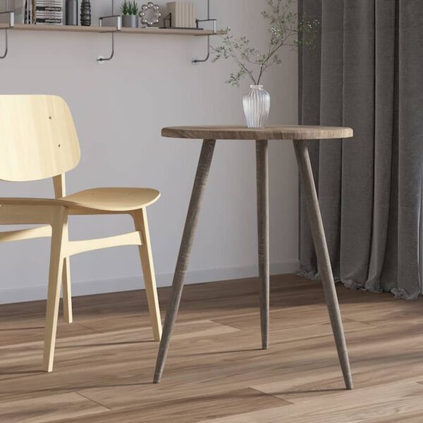 vidaXL Bistro Table Grey ??60x76 cm MDF and Iron