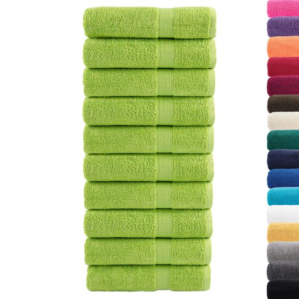 vidaXL Premium Shower Towels SOLUND 10 pcs Apple Green 70x140 cm 600 gsm