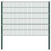 vidaXL Fence Panel with Posts Iron 176.5x120 cm Green