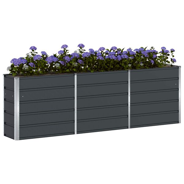 vidaXL Planter Anthracite 240 x 40 x 75 cm Steel