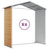 vidaXL Garden Shed Light Brown 191x555x198 cm Galvanised Steel