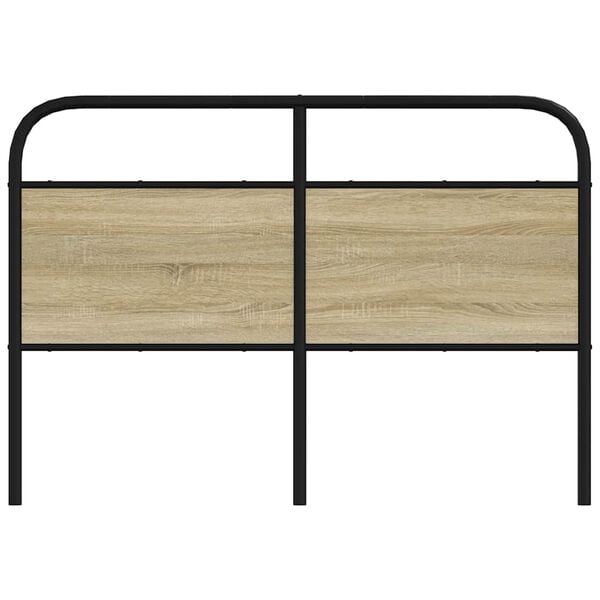 vidaXL Headboard Sonoma Oak 120 cm Steel and Engineered Wood