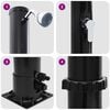 vidaXL Outdoor Solar Shower Black 217 cm PVC and aluminium