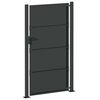 vidaXL Garden Gate with Lock Black 100 x 175 cm Powder-coated steel