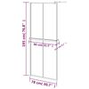 vidaXL Walk-in Shower Wall with Shelf Black 80x195cm ESG Glass&Aluminium