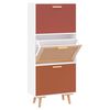 vidaXL Shoe Cabinet White 52x25x120 cm Engineered Wood