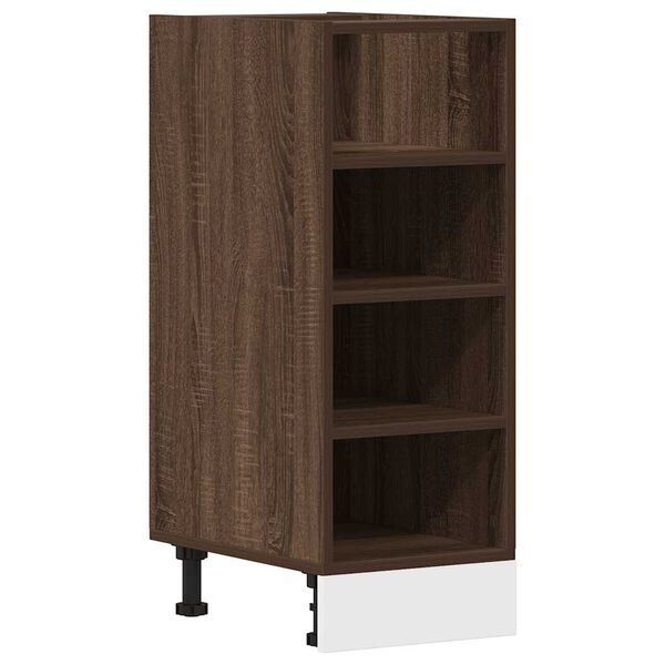 vidaXL Bottom Cabinet Riga Brown Oak 30x44.5x81.5 cm Engineered Wood