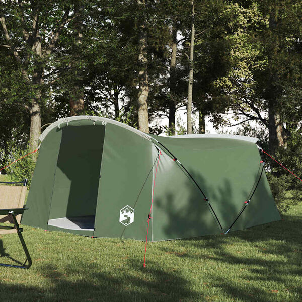 vidaXL Tunnel Tent with Roof Green and White 318 x 275 x 140 cm