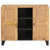 vidaXL Highboard with Door Brown 40 x 33.5 x 110 cm Solid Mango Wood