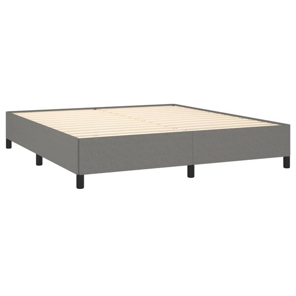 vidaXL Bed Frame without Mattress Dark Grey Super King Fabric